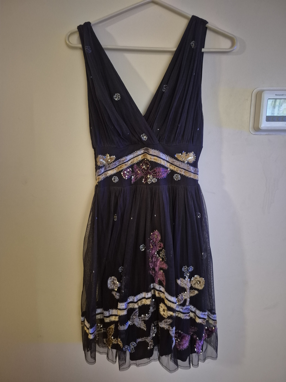 Shyanne The Boot Barm Woman's Embroidered Tulle Mini Dress Small